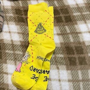 Dr. Seuss Yellow Grinch Socks